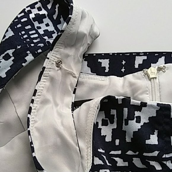 Nine West Navy and White A-Line Fit and Flare - Picture 6 of 8